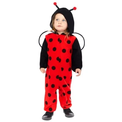 Image of amscan 9919082 Childs Ladybug All in One Fancy Dress Costume (Age 2 3 Years )