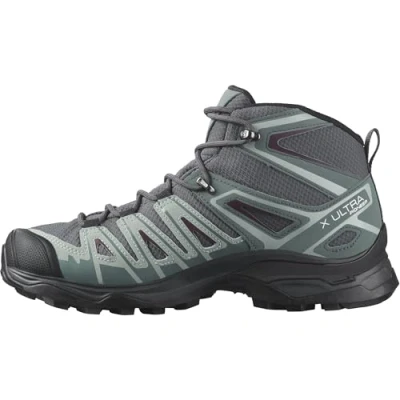 Image of Salomon X Ultra Pioneer Mid ClimaSalomon Waterproof Women&#039;s Hiking Shoes, All Weather, Secure Foothold, and Stable Cushioned, Ebony, 5