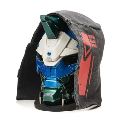 Image of Numskull Official Destiny 2 Cayde 6 Wearable Cosplay Helmet Premium Collector’s Mask with Display Stand and Removable Hood Lightfall Merchandise