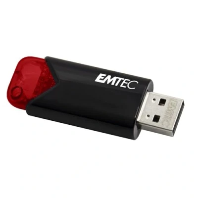 Image of Emtec ECMMDD USB 3.0 (3.2) Click Easy B110 Flash Drive 256 GB External Storage 20 Mb/S Reading, 10 Writing, 21 x 57 12 Mm, Red 256GB1. 13