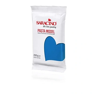 Image of Saracino Sugar Paste Model Blue Modelling 250 g Gluten Free Made in Italy