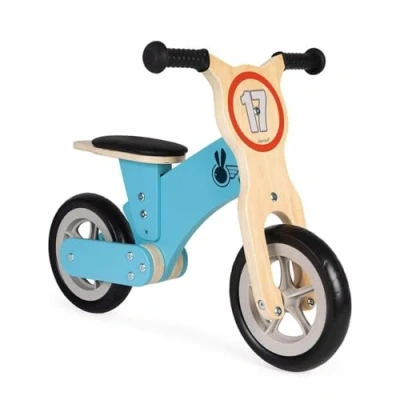 Image of Janod Bikloon Little Racer, Wooden Balance Bike Develop Motor Skills and Sense Of Toy Fsc Certified from 2 Years Old, J03285