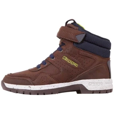 Image of Kappa Unisex Kid&#039;s Lithium Hi Top Trainers, (Brown/Navy 5067), 1.5 UK
