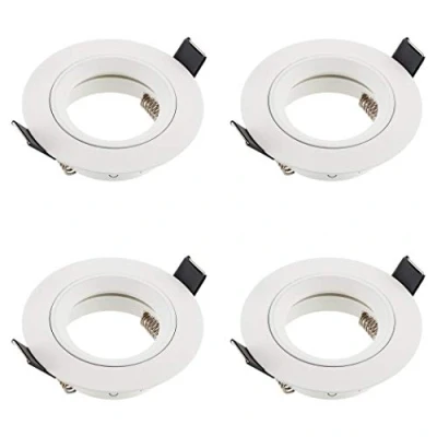 Image of SEBSON 4X Downlights for Ceiling Recessed, Mounting Hole ø65mm, Frame Aluminium Matt White, ø80x24mm LED Spot Lights with GU10 Lamp Holder