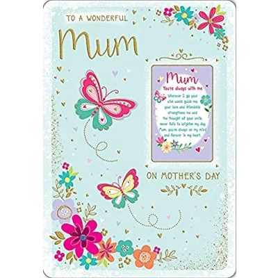 Image of Regal Publishing Sentiment Mother&#039;s Day Card Mum 9 x 6 inches