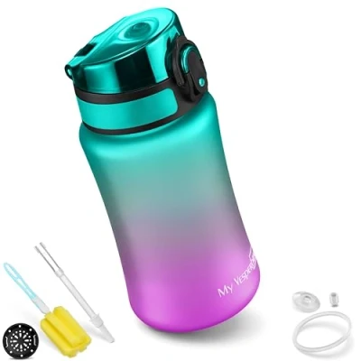 Image of My Vesperbox Minny 750 ml Children&#039;s Leak Proof Water Bottle with Straw or Strainer Lightweight Tritan BPA Free for Nursery, School