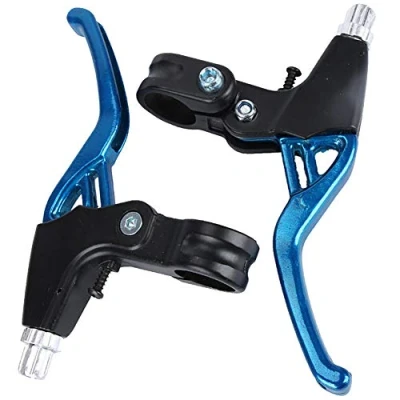 Image of Aluminum Bicycle Brake Lever Handle Universal Mountain Road Bike Fit for Most Bicycles 22.2mm Diameter Blue