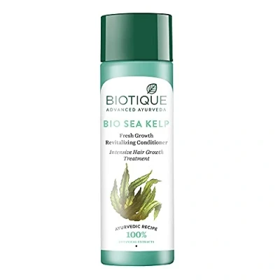 Image of Biotique Bio Sea Kelp Fresh Growth Revitalizing Conditioner 120ml I 4.05 Oz. Intensive Hair Treatment Promotes Thicker