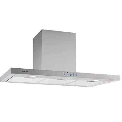 Image of Klarstein Cooker Hood, Extractor Fan for Kitchen w/Dishwasher Aluminium Grease Filter, 600m3/h flow, LEDs, EEC A++ Hoods, Wall Mount Steel Vent Fan, Silver, 90 cm