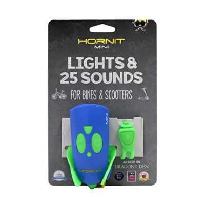 Image of HORNIT MINI Bike Bell Green/Blue Bicycle Horn Kids Scooter Accessories 25 Sound Effects/ 5 Lights