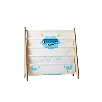 Image of 3 Sprouts Children&#039;s Book Rack Space Saving Kids Bookshelf and Bookcase Perfect for Room Nursery Storage, Yeti