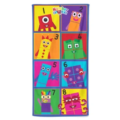 Image of Official Numberblocks Beach Towel Meet the Design 70 x 140cm 100% Cotton, SIngle