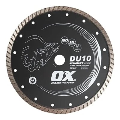 Image of OX DU10 230/22 General Purpose Spectrum Standard Turbo Diamond Blade, Black, 230/22.23 mm