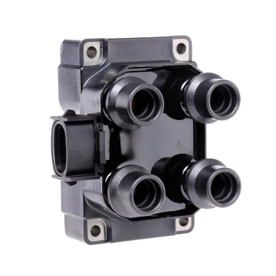 Image of 2508800 Ignition Coil HELLA 5DA 193 175 401 3 pin connector 12V with integrated switch Block FORD: ESCORT 7, FIESTA 4,