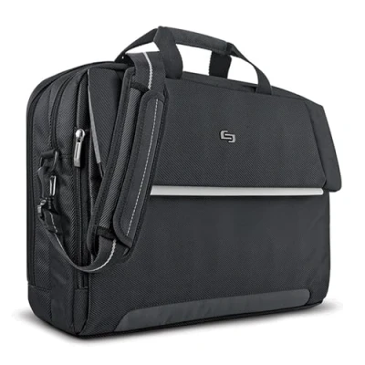 Image of Solo Chrysler 17.3 Inch Laptop Briefcase, Black