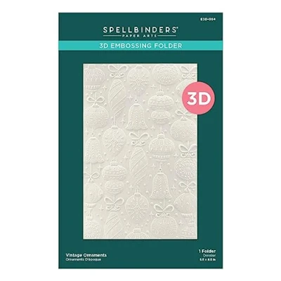 Image of Spellbinders Vintage Ornaments 3D Embossing Folder from The Classic Christmas Collection