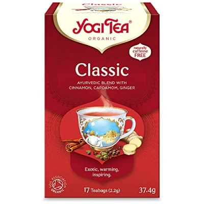 Image of Yogi Tea, Classic, Organic Spice and Herbal Caffeine Free, Blend of Cinnamon, Cardamom Ginger, 6 Packs x 17 Tea Bags (102 Teabags Total)