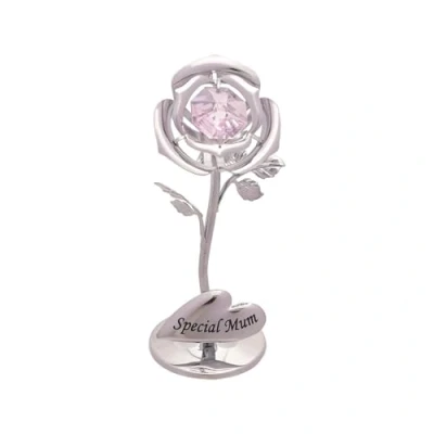 Image of Crystocraft Special Mum Flower with swarovski crystal elements Celebration Rose SP351