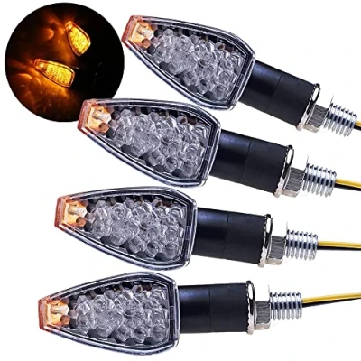 Image of SFONIA 4pcs Motorcycle Indicators 14LED Turn Signal Lights 12V Waterproof Turning Indicator Light Universal for Scooter Quad Cruiser Off Road