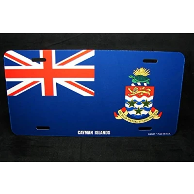 Image of Biopracess cayman islands flag metal novelty license plate for cars 6x12 inches