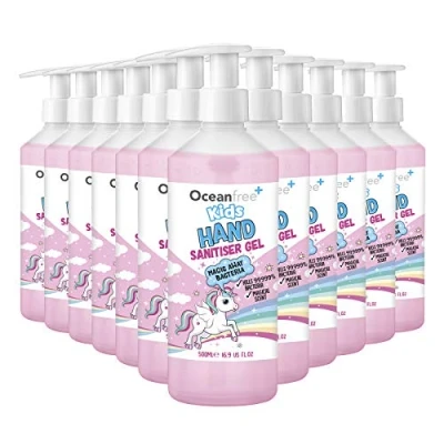 Image of Fantasy Hand Sanitiser Gel 500ml Pump Bottle 70% Alcohol Made in the UK (Pack of 12)
