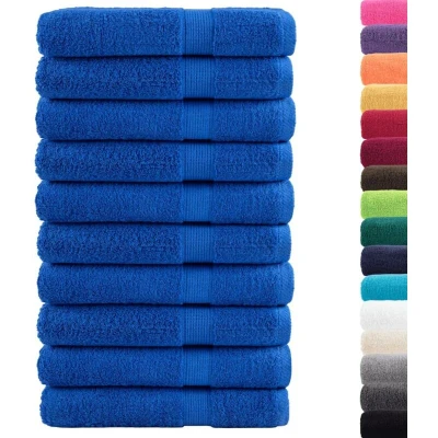Image of vidaXL Premium Towels SOLUND 10pcs Blue 100x200cm 600gsm