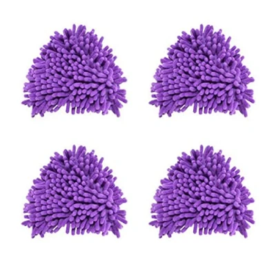 Image of Multi Purpose triangular mop heads mini Brush Head Replacement Rotatable Adjustable Home Wall Ceiling Floor Cleaning, 16*16CM Purple mop, replacement, triangle