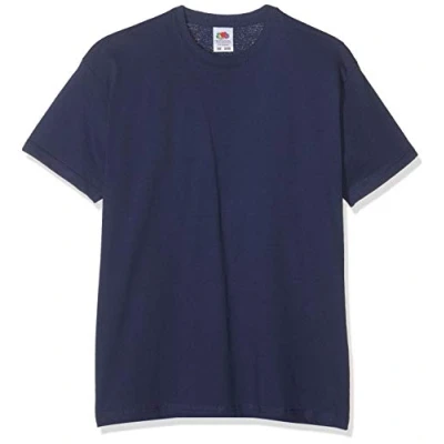 Image of Fruit of the Loom Unisex Kids Original Crew Neck Short Sleeve T Shirt, Blue (Marineblau), 14 15 Years (Manufacturer Size: 164)