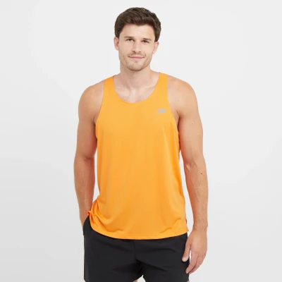 Image of New Balance Sport Essentials Singlet Top, Men&#039;s, Size: Medium, Sizzle