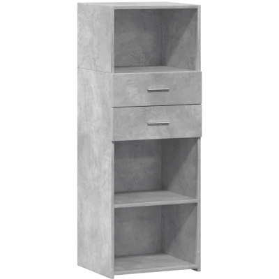 Image of vidaXL Highboard Concrete Grey 45x42.5x124 cm Engineered Wood