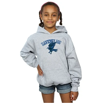 Image of Harry Potter Girls Ravenclaw Sport Emblem Hoodie 9 11 Years Grey