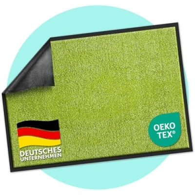 Image of Rhine Dirt Trapper Mat Tested for Harmful Substances Washable &amp; Extra Powerful Doormat Clean with Non Slip Backing Door in Many Sizes Colours (40 x 60 cm, Green)