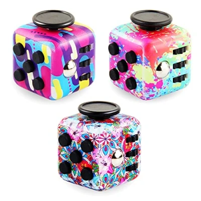 Image of Steemjoey 3Pcs Fidget Toys Cube Sensory Stress Relieve Anti anxiety for Children and Adults