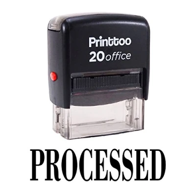Image of Printtoo Self Inking Processed Rubber Stamp Office Stationary Custom Black