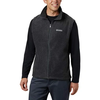 Image of Columbia Men&#039;s Steens Mountain Vest Fleece, Charcoal Heather, 3X