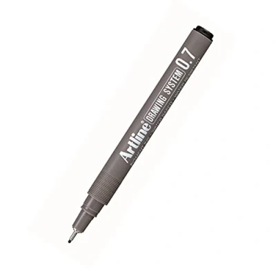 Image of artline Drawing System Technical Fineliners BLACK Pens Pigment Ink Architects (0.7mm Tip)