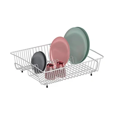 Image of Metaltex Dish Drainer Rectangular, White, 50 x 37 14 cm