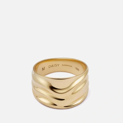 Image of Daisy London X Polly Sayer Chunky Tidal Gold Plated Ring S