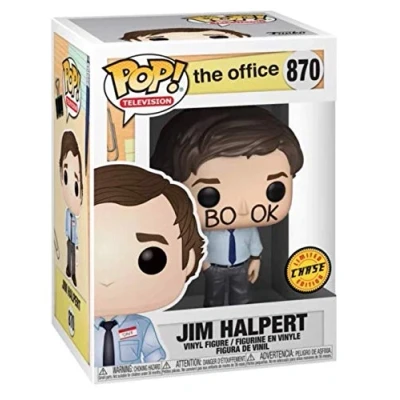 Image of Funko TV: The Office Jim Halpert Limited Edition Chase Pop! Vinyl Figure (Includes Compatible Pop Box Protector Case)
