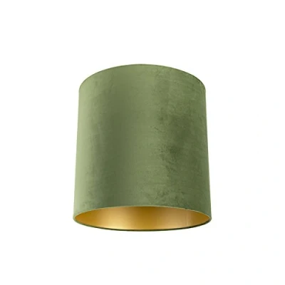 Image of Qazqa Velvet Shade Moss Green with Inner GoldÂ40I40I40
