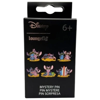 Image of Loungefly Lilo &amp; Stitch Angel Beach Scene Blind Purchase 1 Of 6 to Collect and Box Enamel Pins Cute Collectable Novelty Brooch for Backpacks Bags Gift Idea