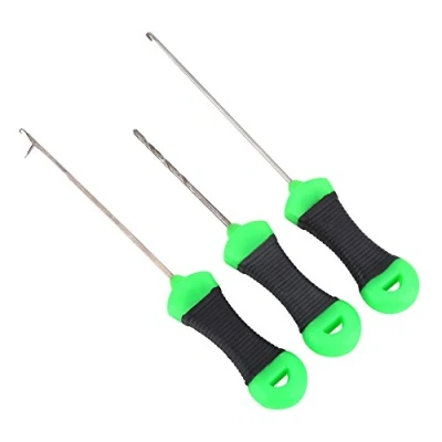 Image of VGEBY 3Pcs Fishing Bait Needle Portable Carp Splicing Baiting Hook Drill Rig Tools