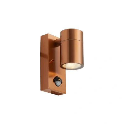 Image of Ansell Acero Directional With PIR GU10 Wall Light Copper