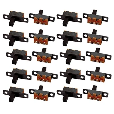 Image of sourcingmap 20Pcs 2 Position 3P SPDT Panel Mount Micro Slide Switch Latching Toggle