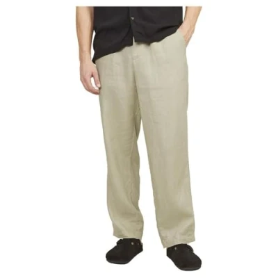 Image of JACK &amp; JONES Men&#039;s Jpstkarl Jjlawrence Linen Chino Sn Trousers, Fields of Rye, S