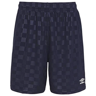 Image of Umbro Men&#039;s Checkered Short, Navy Blue, Medium