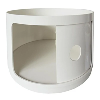 Image of Kartell Componibili Round 495503 Baukastenelement Opaque Diameter 42 x 38.5 CM ABS (acrylonitrile butadiene styrene), White