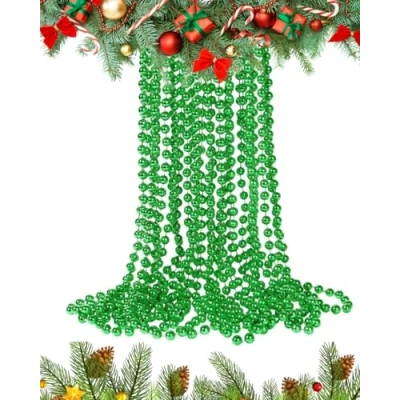 Image of UKDeals Direct UKDD® 10m Long Christmas Bead Chain Shiny Garlands tree Decorations (Dark Green)