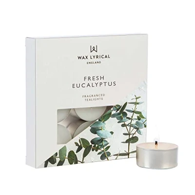 Image of Wax Lyrical Fresh Eucalyptus Pack of 9 Tealights