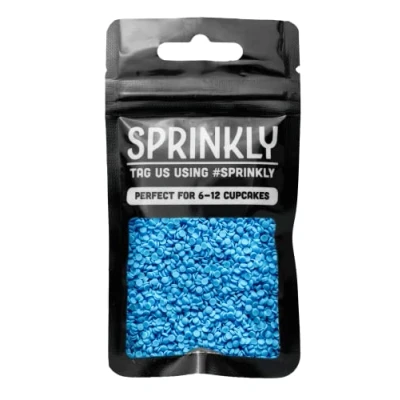 Image of Blue Confetti Edible Sugar Sprinkles 25g Cake &amp; Cupcake Decorations